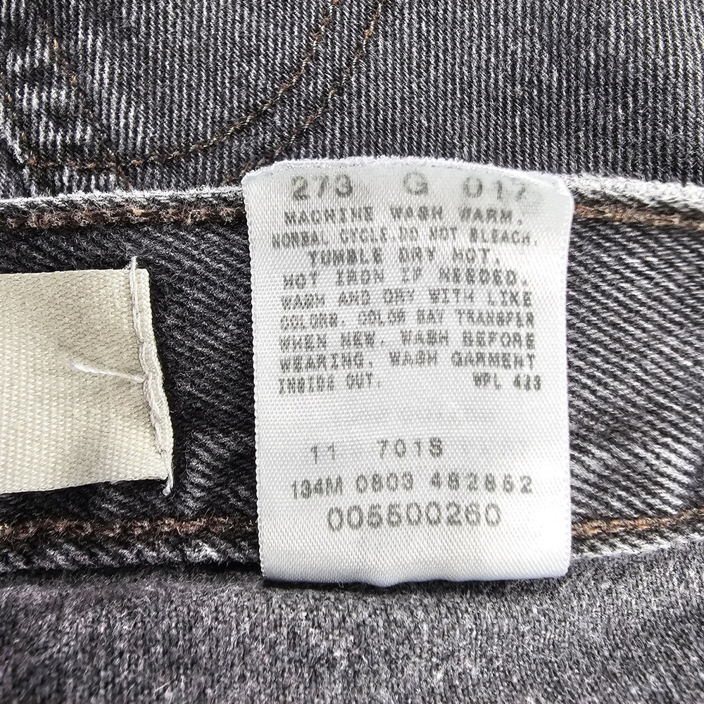 Levis 550 Relaxed Fit Jeans MEN 36x36 Black Faded Tapered Leg Denim Pant VTG Y2K - Picture 11 of 12